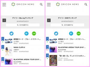 オリコンデイリーランキング♡3/20付